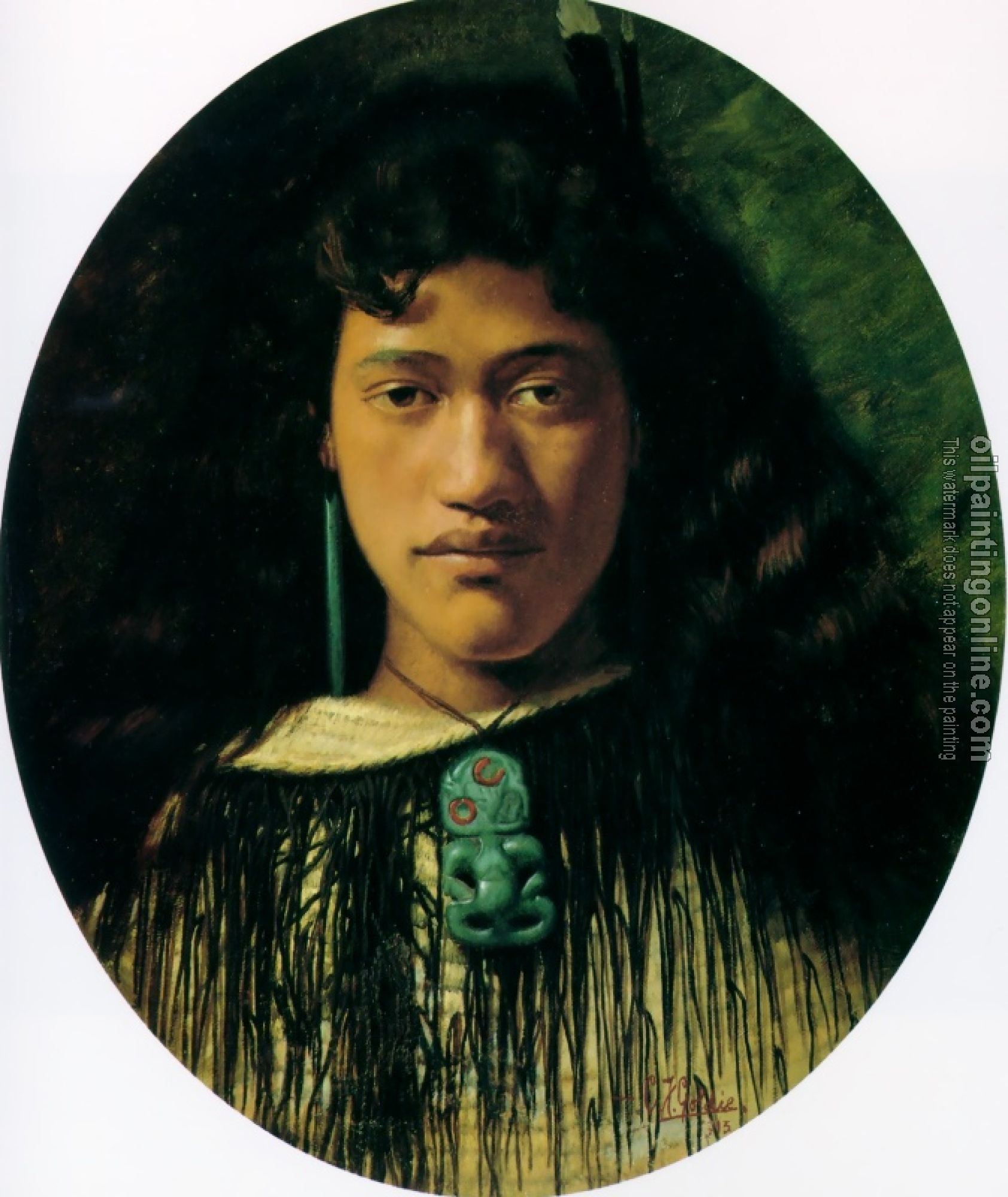 Charles Goldie - Hinemoa the belle of the Kainga